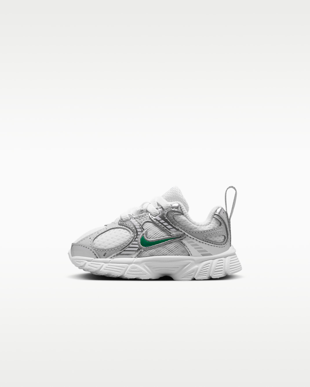 Nike V5 RNR Bebek Ayakkabısı - Beyaz/Vast Grey/Metallic Silver/Malachite