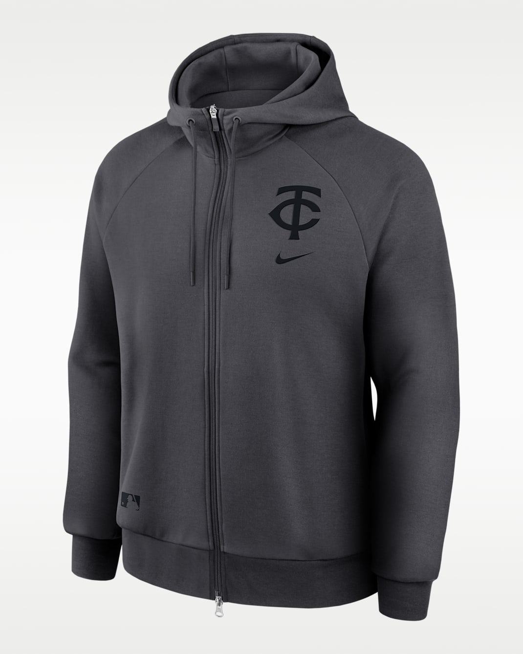 Sudadera con gorro Nike Dri-FIT de la MLB de cierre completo para hombre Minnesota Twins Authentic Collection - Antracita