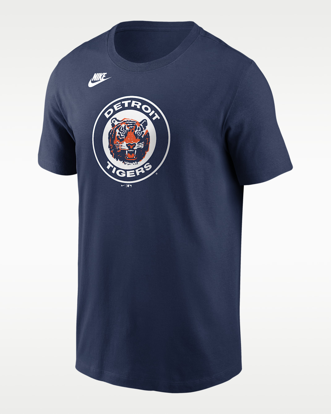 Playera Nike de la MLB para hombre Detroit Tigers Cooperstown Team Logo - Azul marino