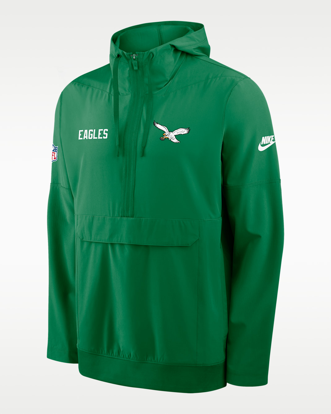 Philadelphia Eagles Alt Option Route Anorak Men's Nike NFL 1/2-Zip Hooded Jacket - Green
