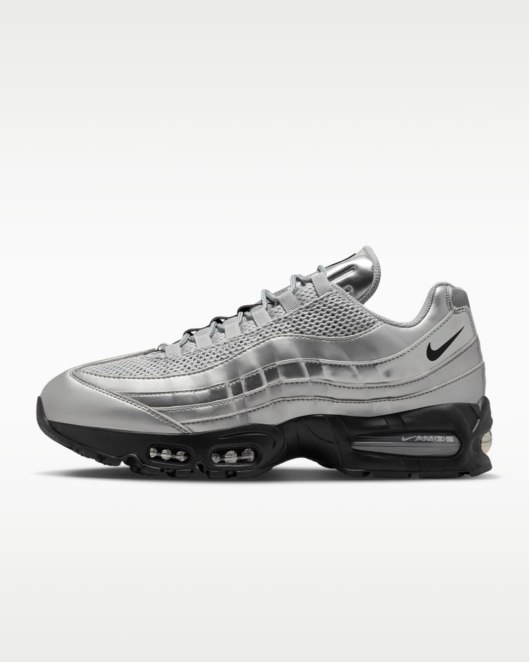 Nike Air Max 95 Big Bubble Men's Shoes - Metallic Silver/Black/University Red/Black