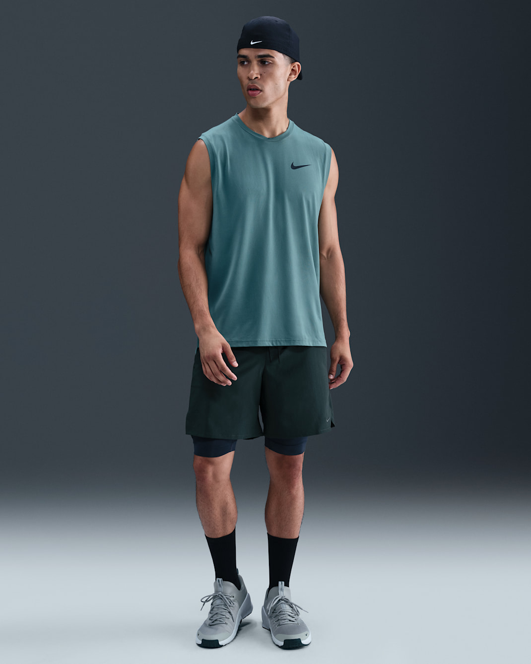 Shorts versátiles Dri-FIT de 18 cm 2 en 1 para hombre Nike Unlimited - Alga/Alga/Negro/Alga