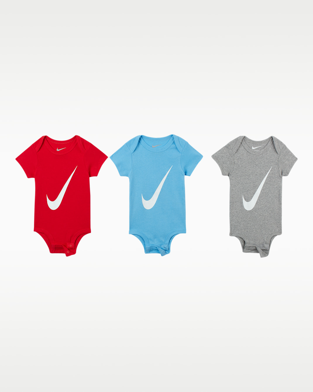 Bodyset Nike för baby (0-6 mån) (3-pack) - University Red