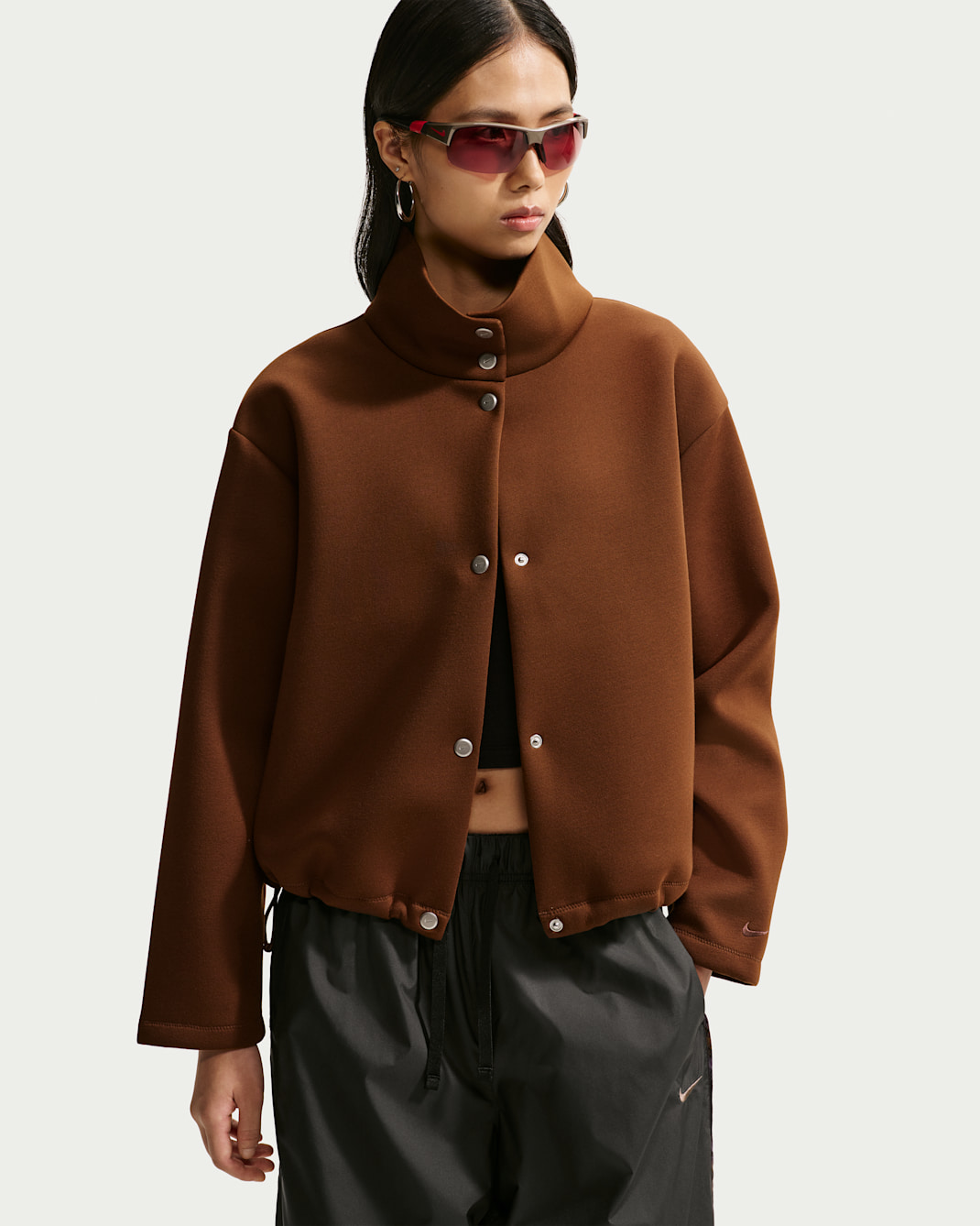 Nike Article Fleece Women's Oversized Jacket - Cacao Wow/Cacao Wow