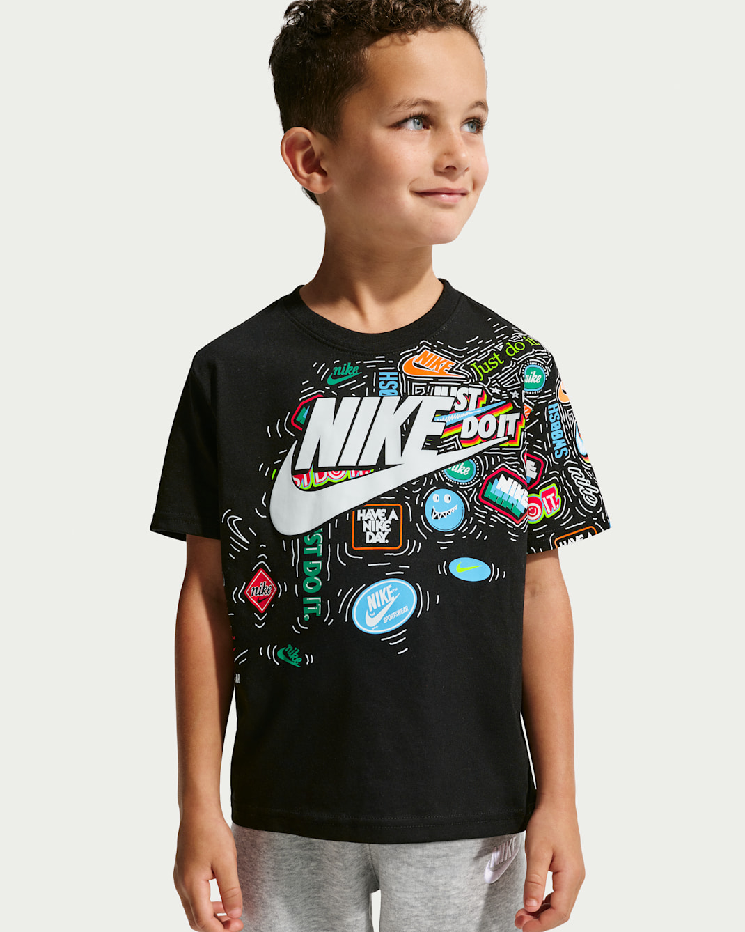 Nike Little Kids' Doodle Splash T-Shirt - Black