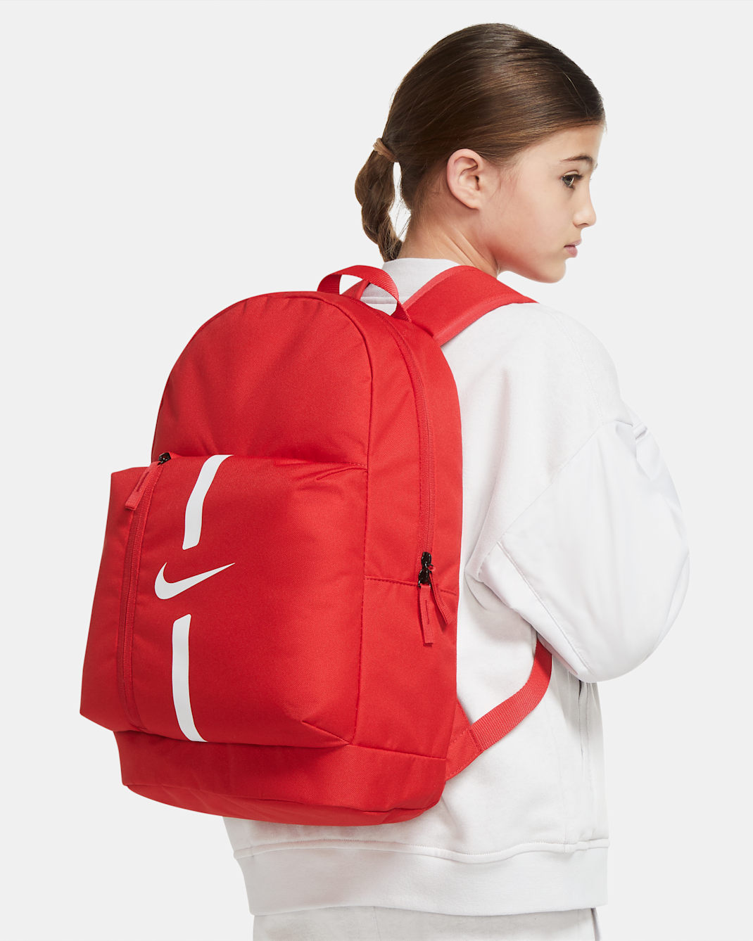 Nike Academy Team Kids' Football Backpack (22L) - University Red/Black/White