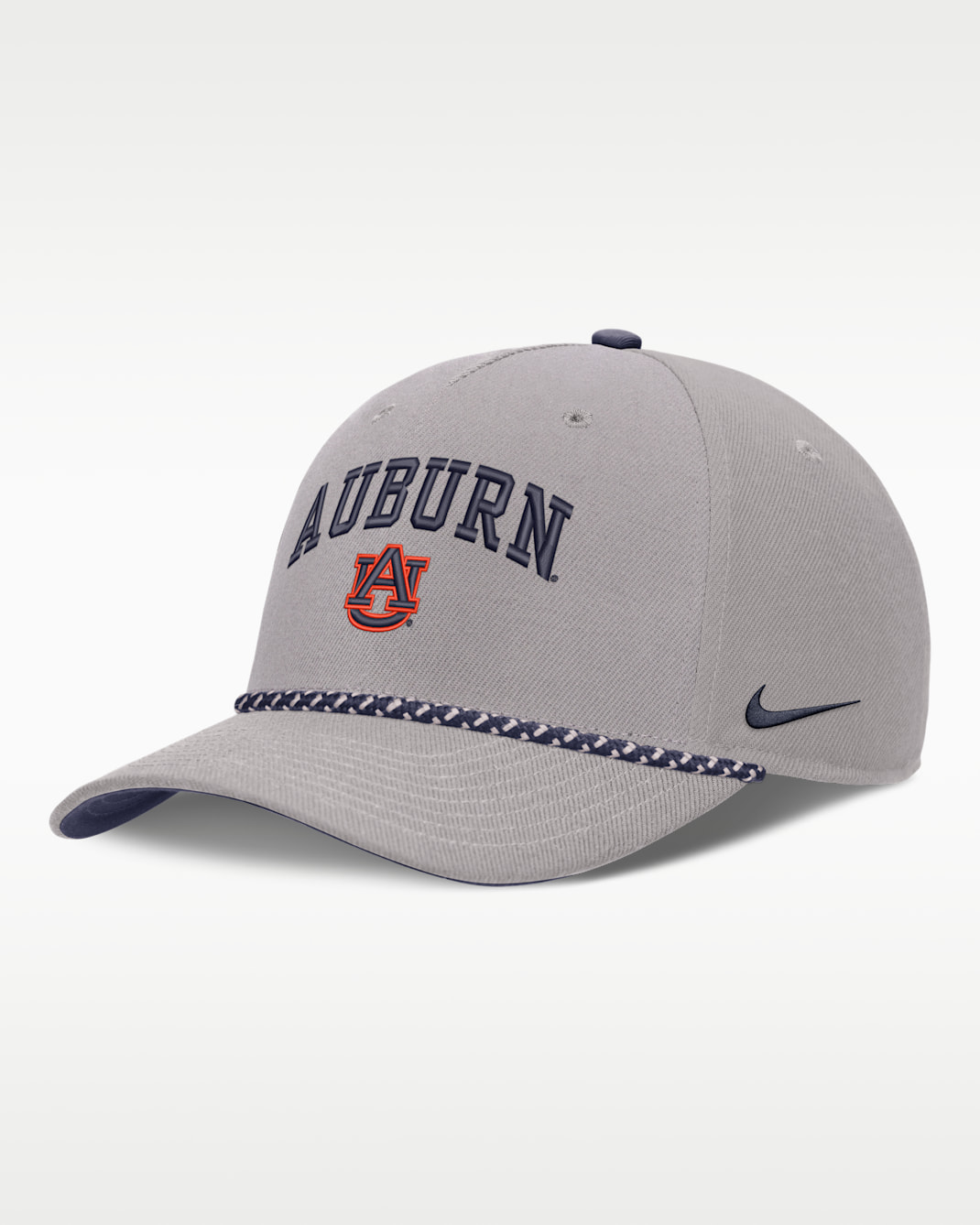 Auburn Primetime Rise Rope Men's Nike College Adjustable Hat - Grey