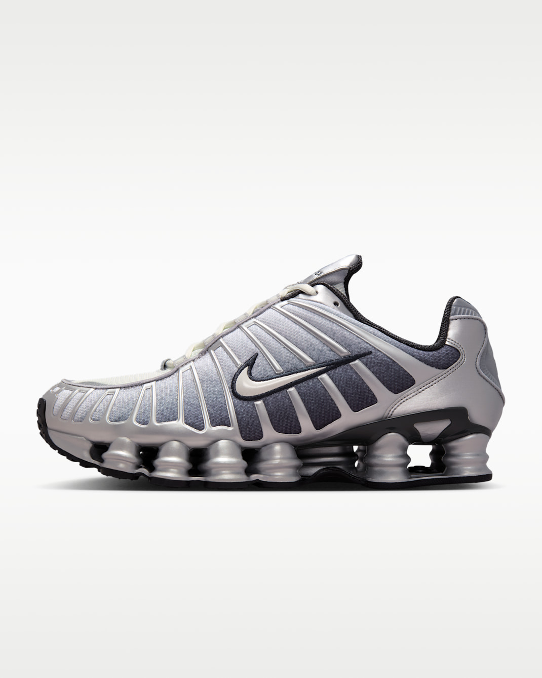 Nike Shox TL Men's Shoes With Reflective Design Accents - Metallic Silver/Wolf Grey/Anthracite/Summit White