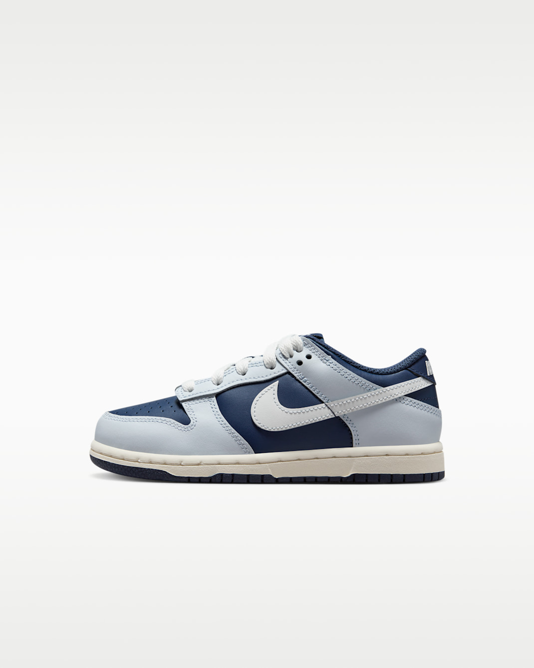 Tenis para niños de preescolar Nike Dunk Low - Gris fútbol/Azul marino medianoche/Blanco cumbre