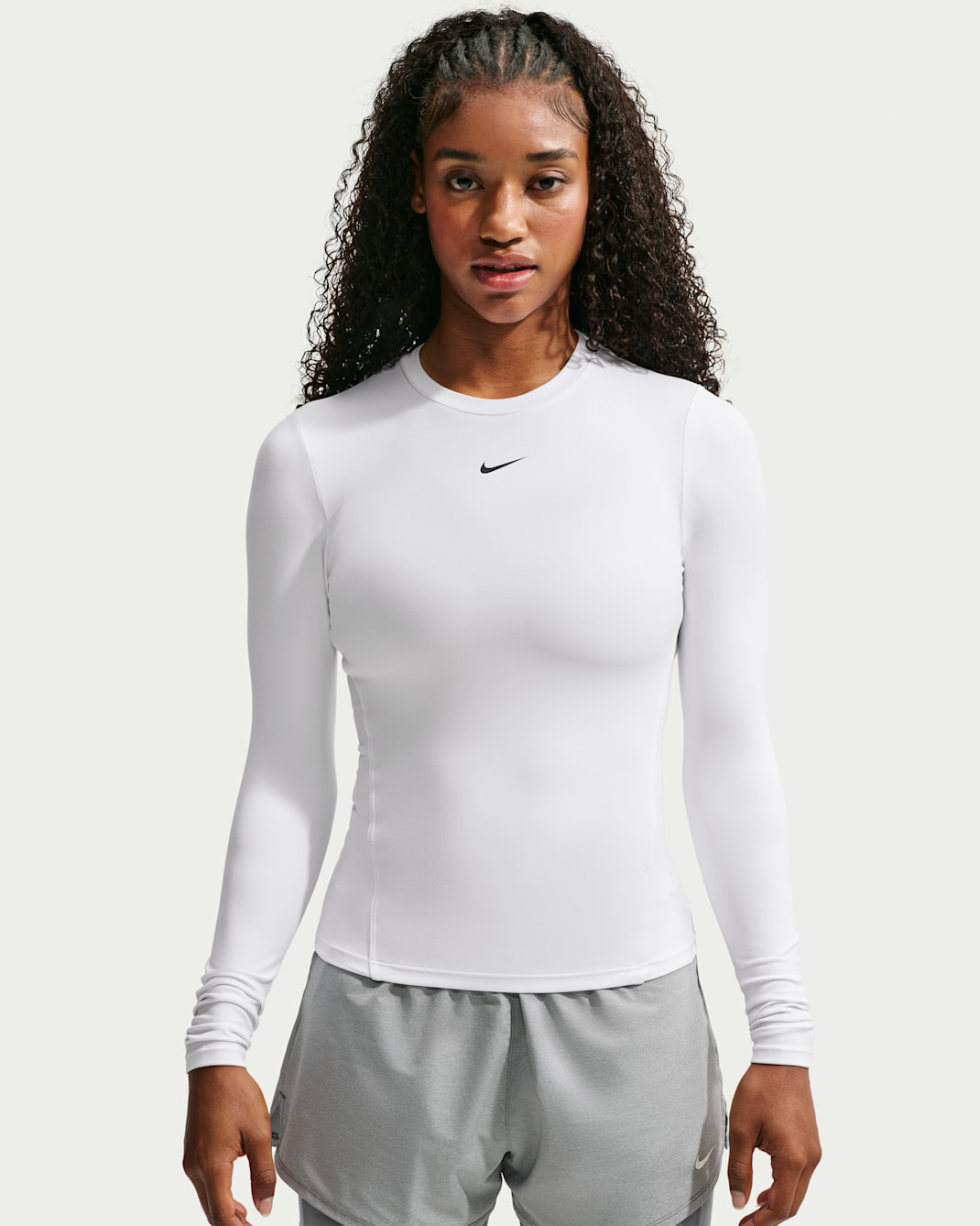 Maglia a manica lunga Dri-FIT Nike One Fitted – Donna - Bianco/Nero