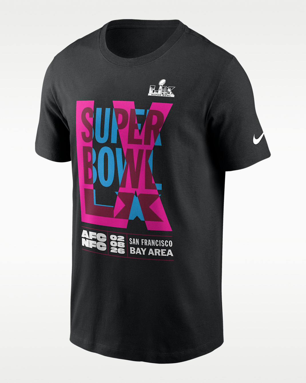 Playera Nike NFL Essential para hombre Super Bowl LX  - Negro