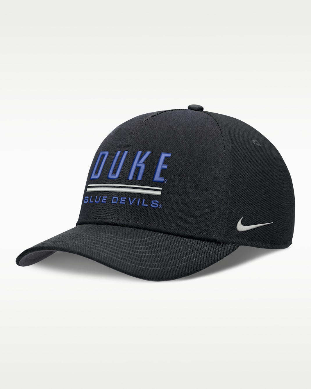 Duke Sideline Practice Rise Men's Nike Dri-FIT College Adjustable Hat - Black