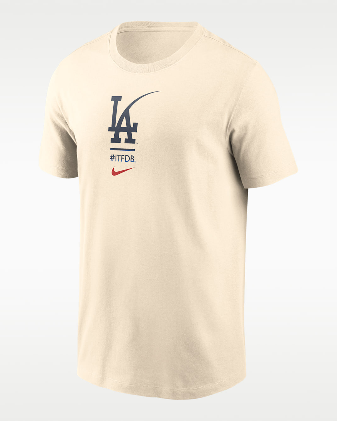 Playera Nike de la MLB para hombre Los Angeles Dodgers City Connect 2-Hit - Natural