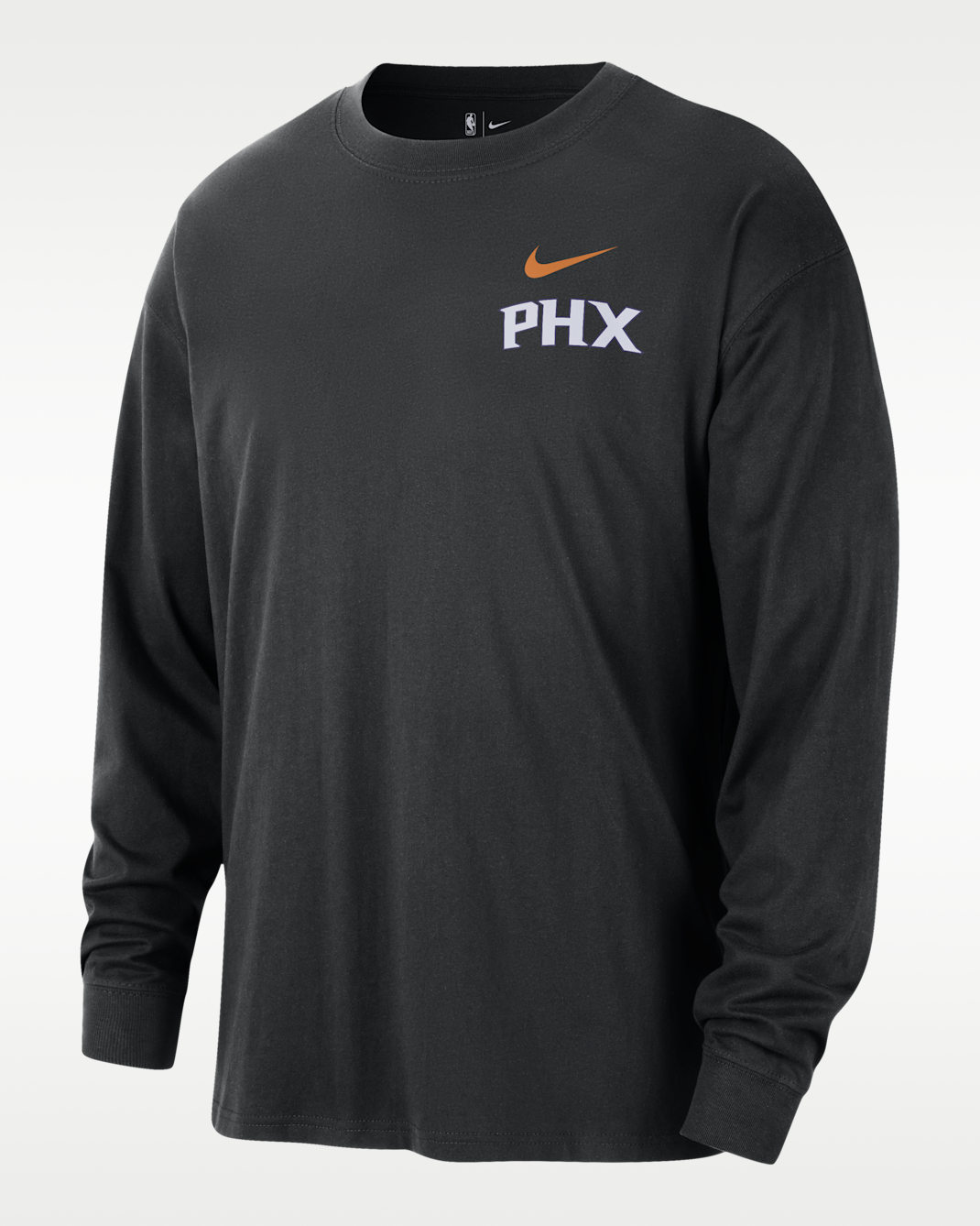 Playera de manga larga Nike de la NBA para hombre Phoenix Suns Essential City Edition - Negro
