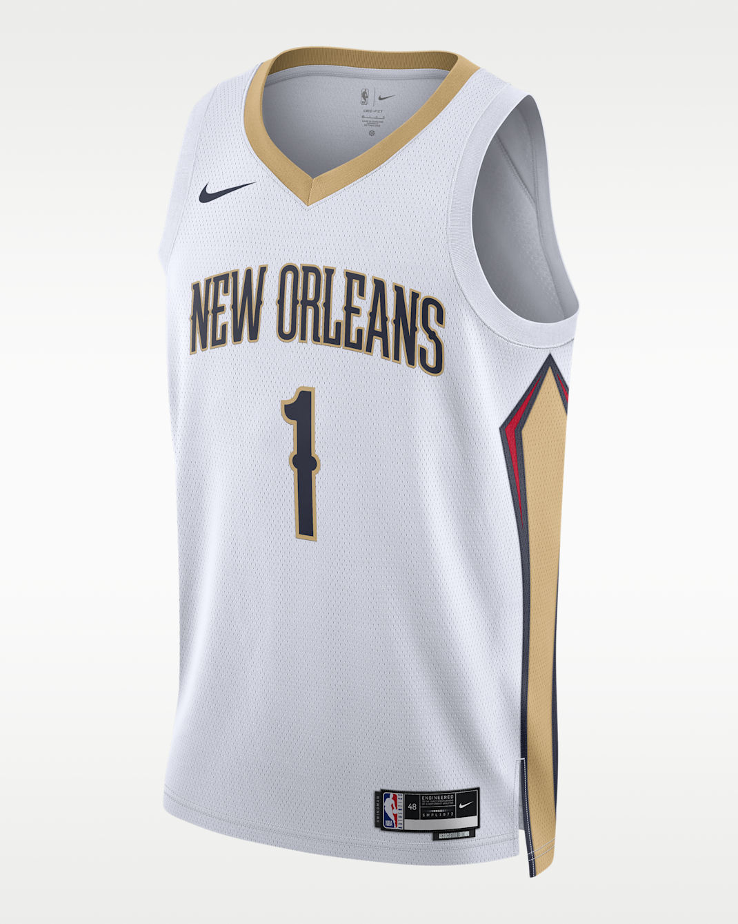 Jersey Nike Dri-FIT Swingman de la NBA para hombre New Orleans Pelicans Association Edition - Blanco