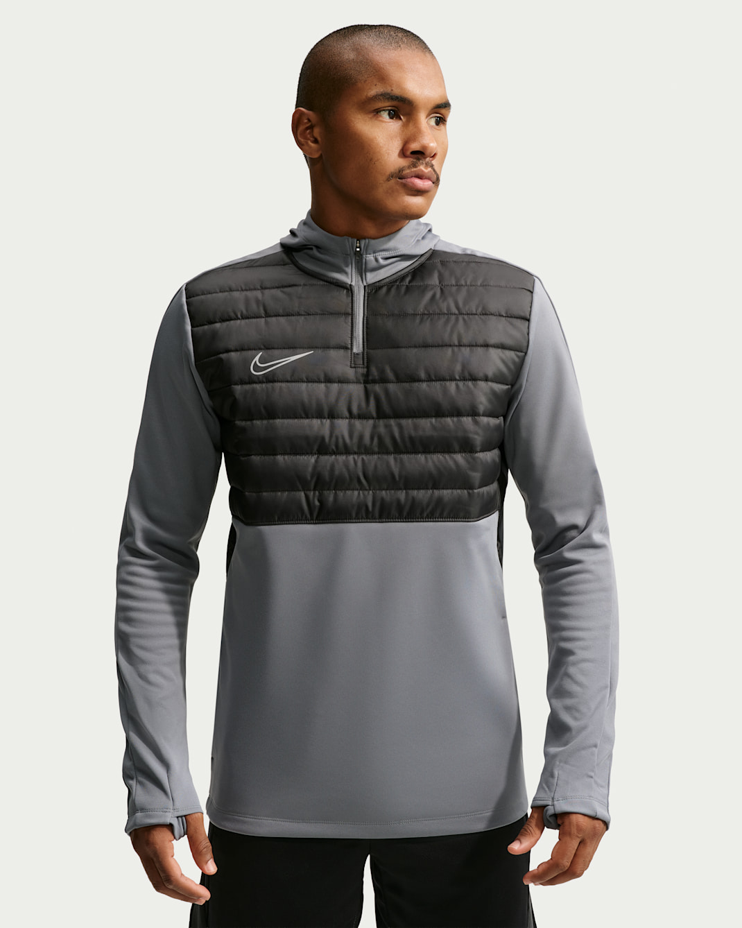 Nike Academy Winter Warrior Therma-FIT futball edzőfelső férfiaknak - Cool Grey/Anthracite