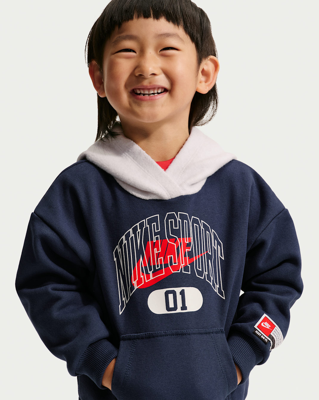 Sudadera con gorro sin cierre infantil Multisport Nike Sportswear - Azul marino medianoche