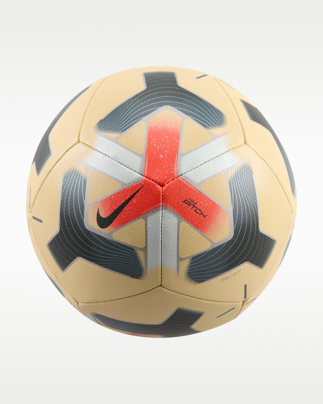 Nike Pitch Football - Linen/Bright Crimson/Black/Black