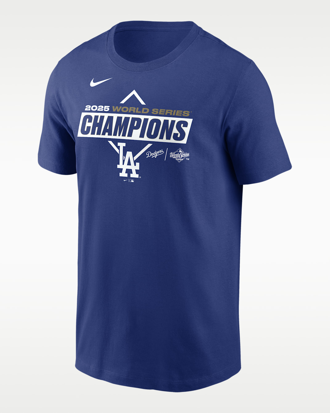 Los Angeles Dodgers 2025 World Series Champions Team Logo Men's Nike MLB T-Shirt - Royal