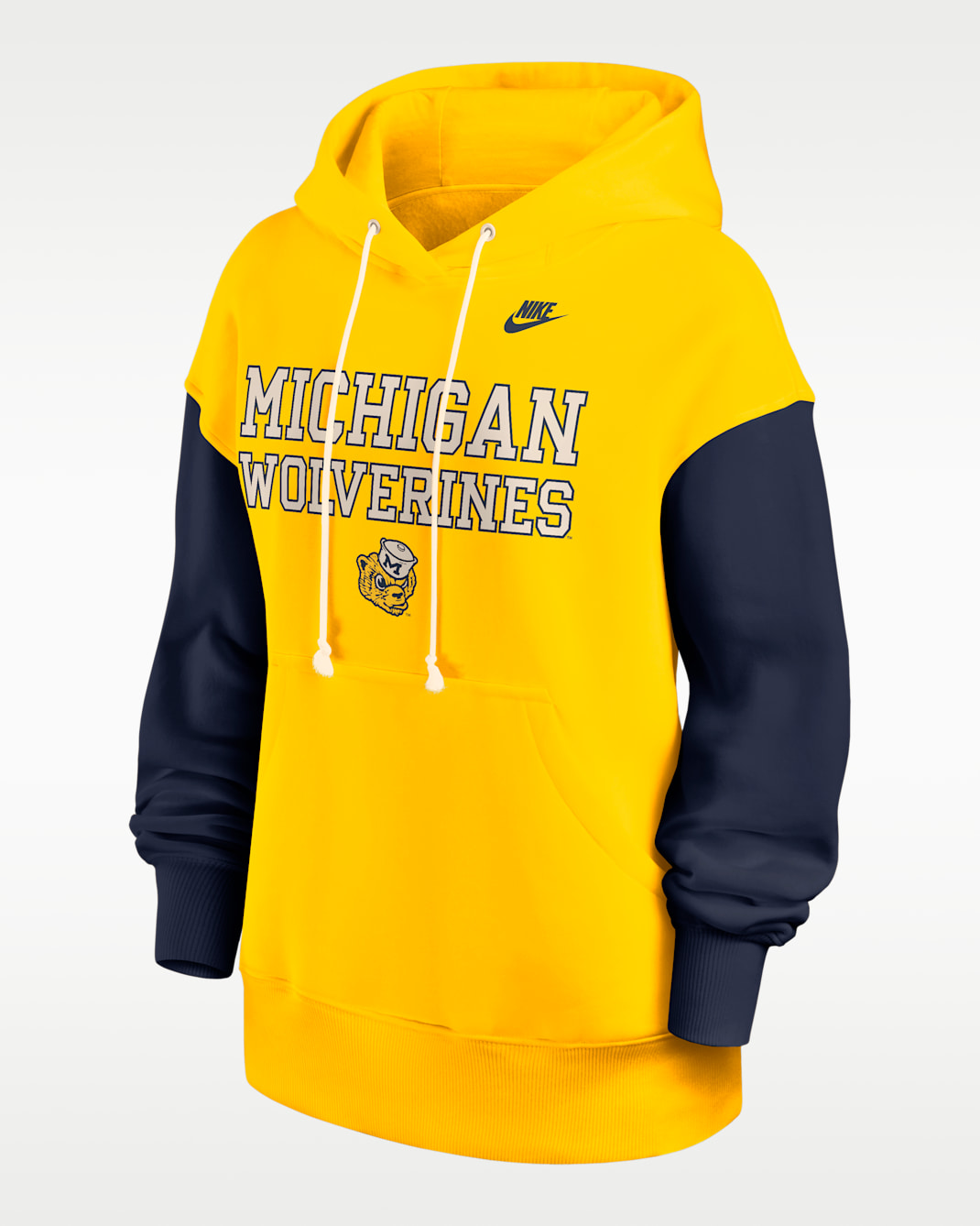 Michigan Legacy Phoenix Women's Nike College Pullover Hoodie - Maize