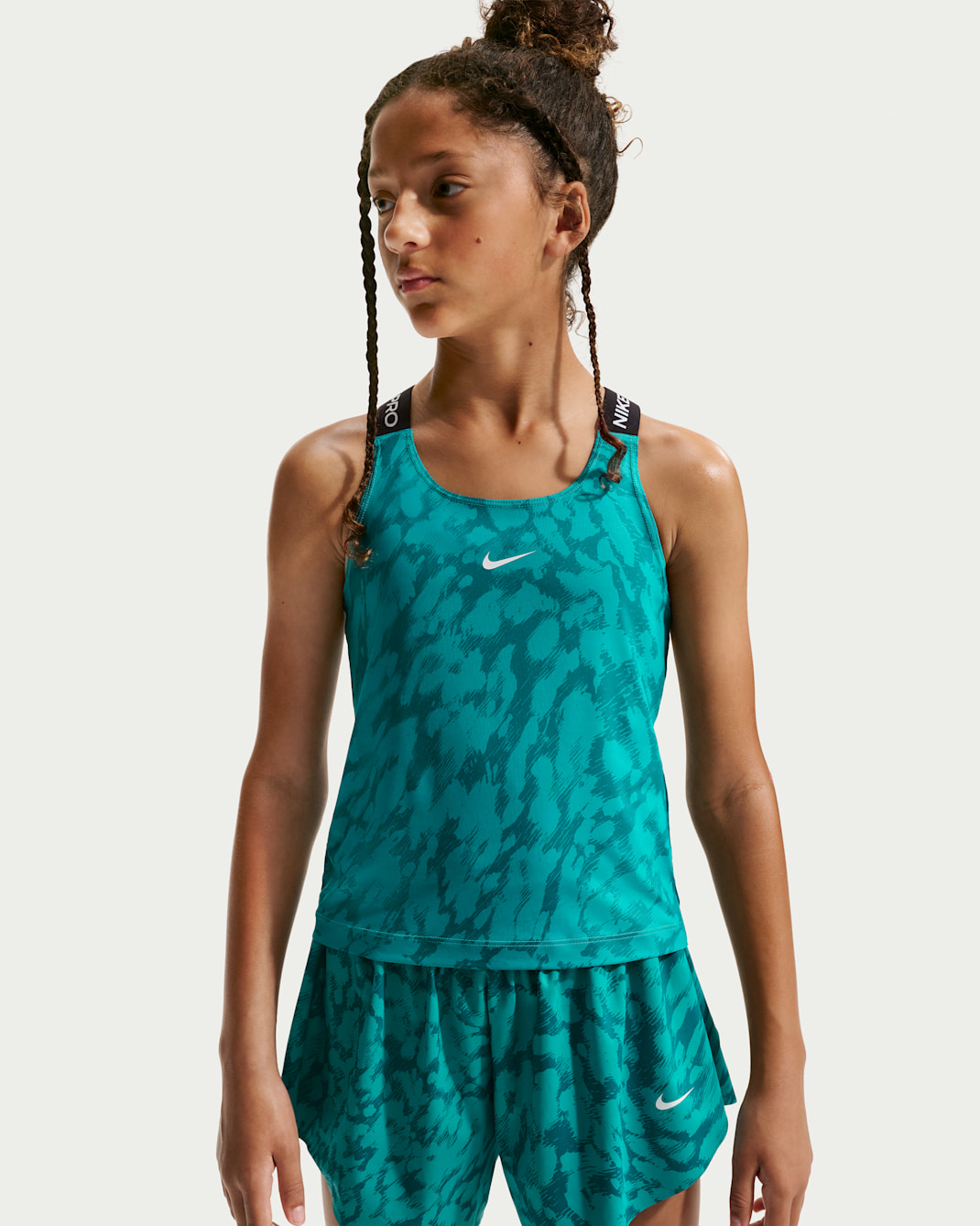 Nike Pro Big Kids' (Girls') Tank Top - Energy/White