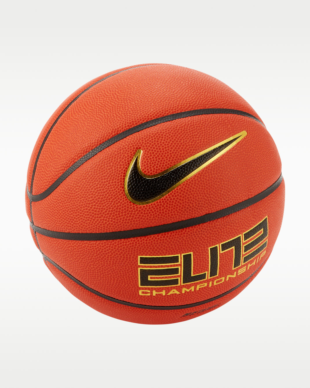 Nike Elite Championship Basketball - Orange/Black/Metallic Gold/Black