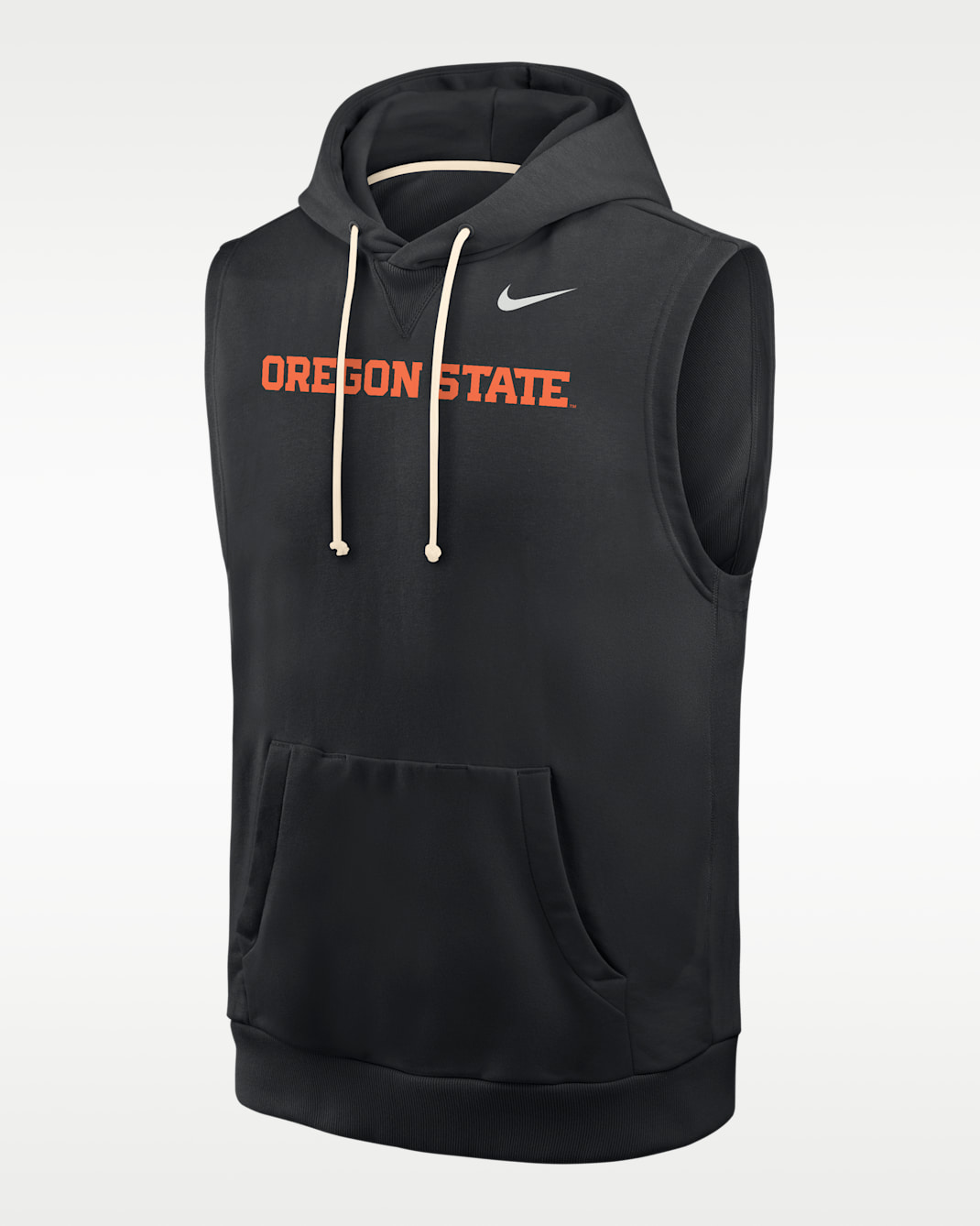 Oregon State Beavers Men's Nike NCAA Sleeveless Fleece Hoodie - Black