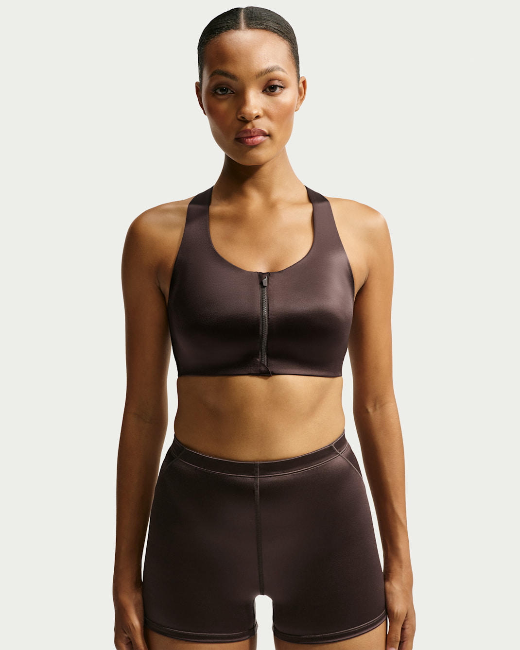 NikeSKIMS Satin Shine Women's Front-Zip Bra