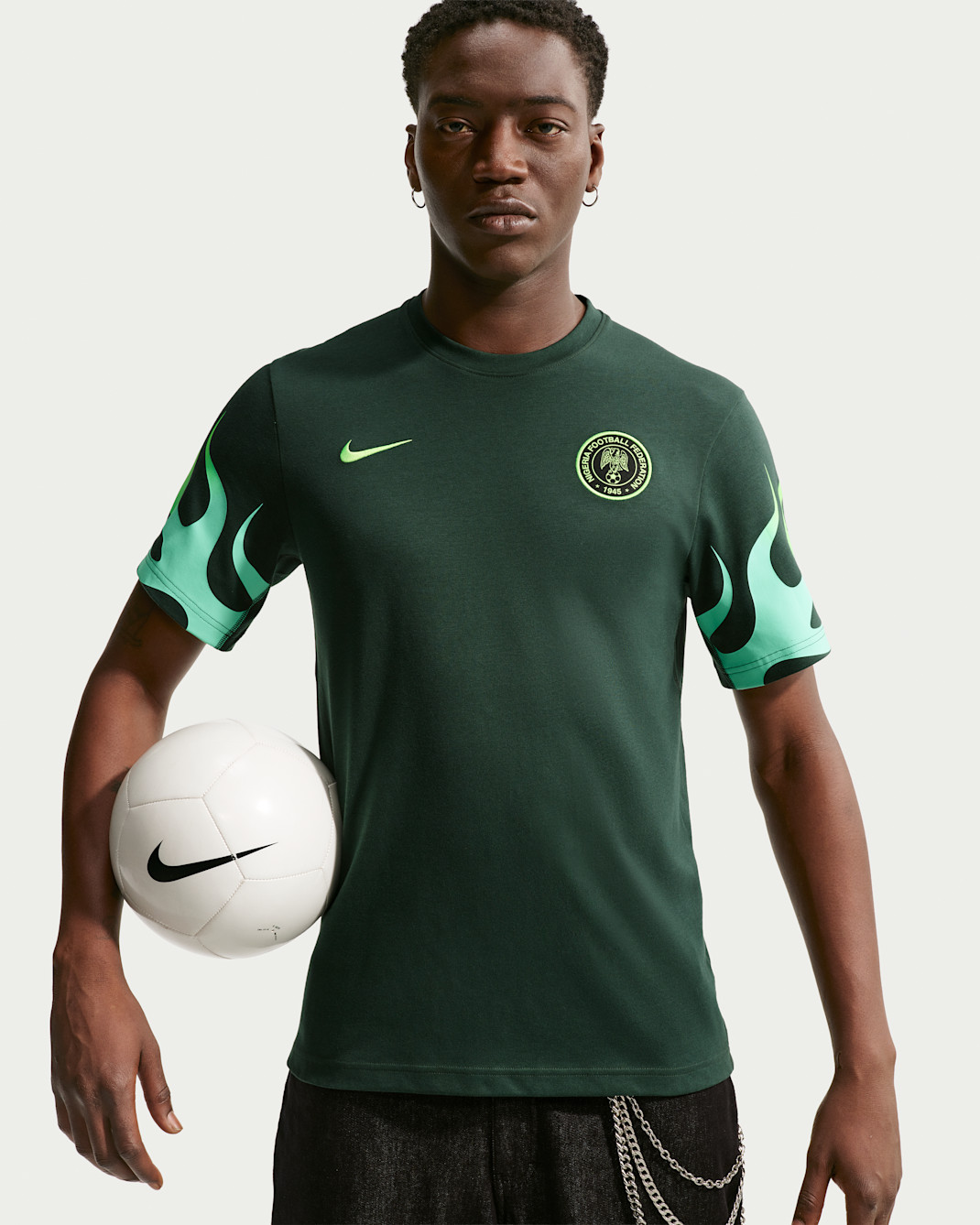 Nigeria Primary Nike Dri-FIT fotball-T-skjorte til herre - Pro Green/Electric Green