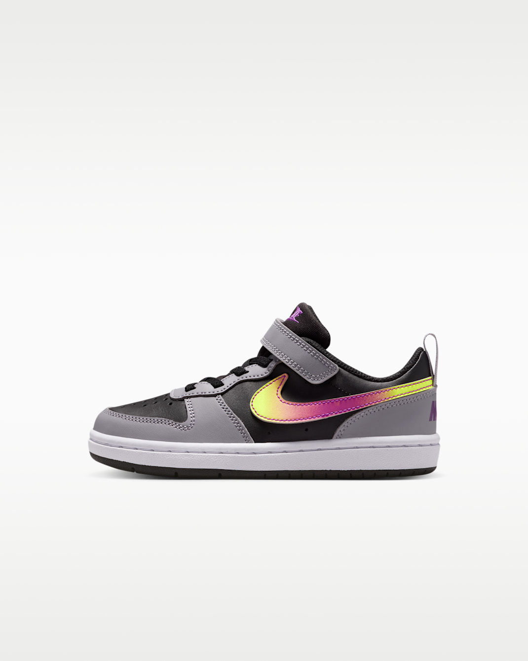 Nike Court Borough Low Recraft Little Kids' (Boys') Shoes - Black/Cement Grey/White/Vivid Purple