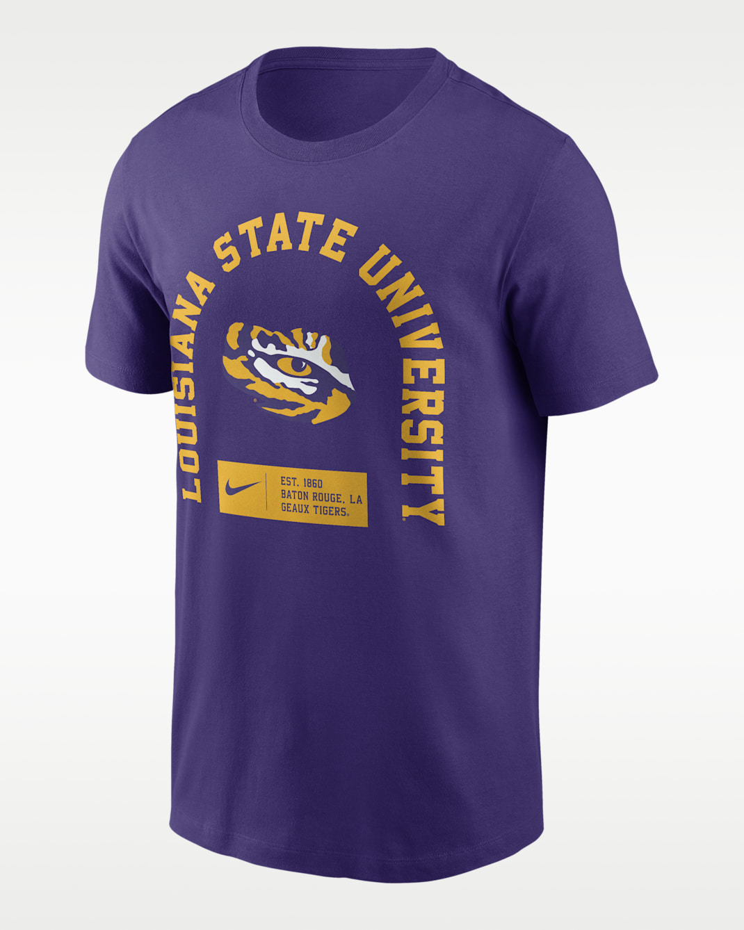 Playera universitaria Nike para hombre LSU Primetime Seasonal - Morado