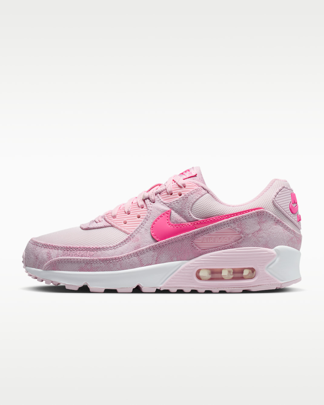 Nike Air Max 90 "Denim" Women's Shoes - Pink Foam/Pearl Pink/White/Pinksicle