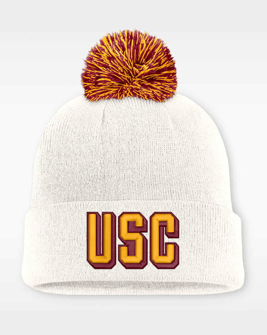 Gorro con dobladillo universitario Nike para hombre USC Peak - Blanco