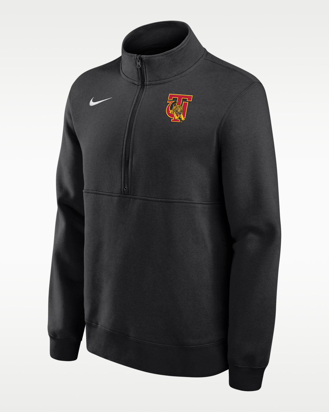 Nike College Club (Tuskegee University Tigers) Men's Fleece Half-Zip Top - Black