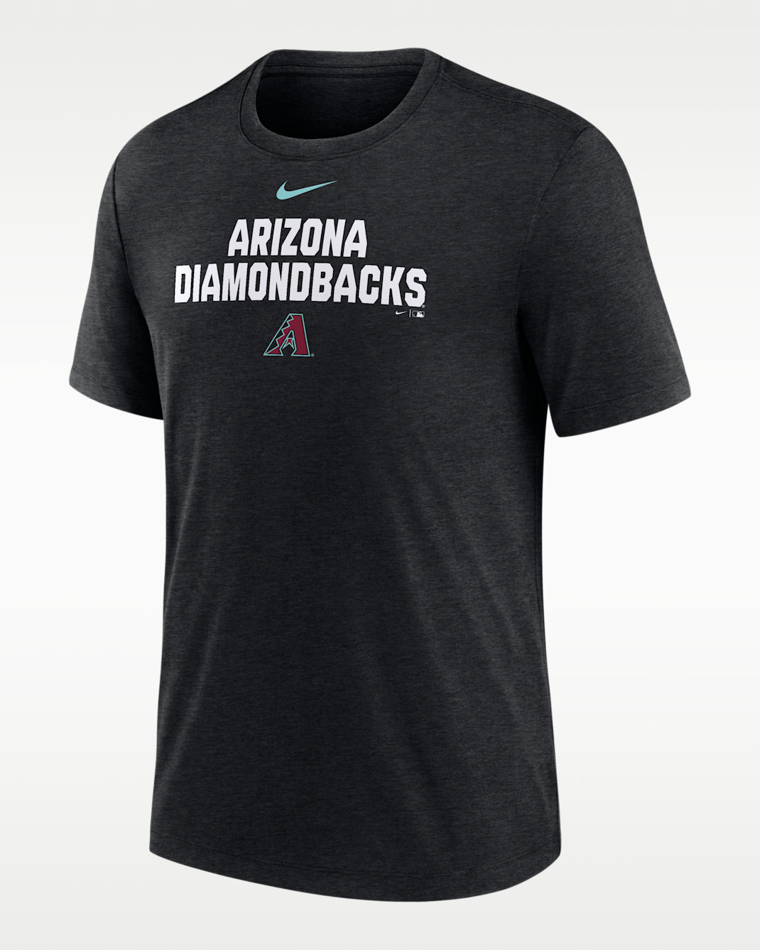 Arizona Diamondbacks Stacked Men's Nike MLB T-Shirt - Black Heather