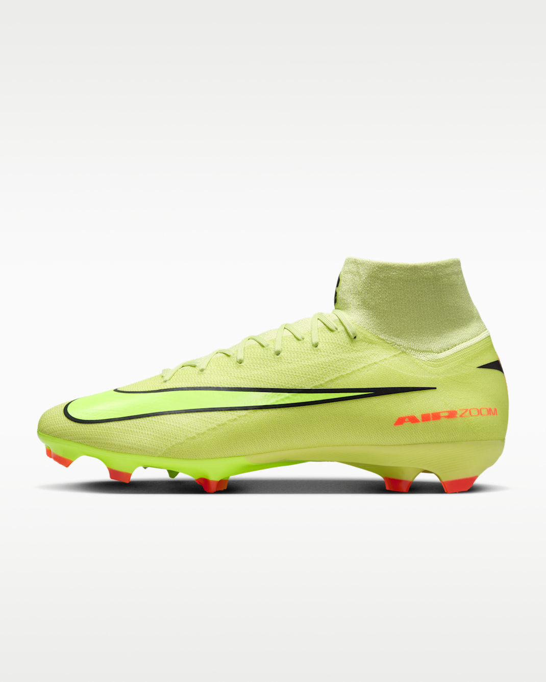 Nike Mercurial Superfly 10 Pro Firm-Ground High-Top Football Boot - Limelight/Hyper Crimson/Volt