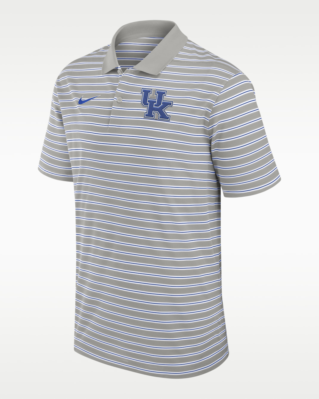 Polo universitario Nike Dri-FIT para hombre Kentucky Wildcats Primetime Victory Striped - Peltre
