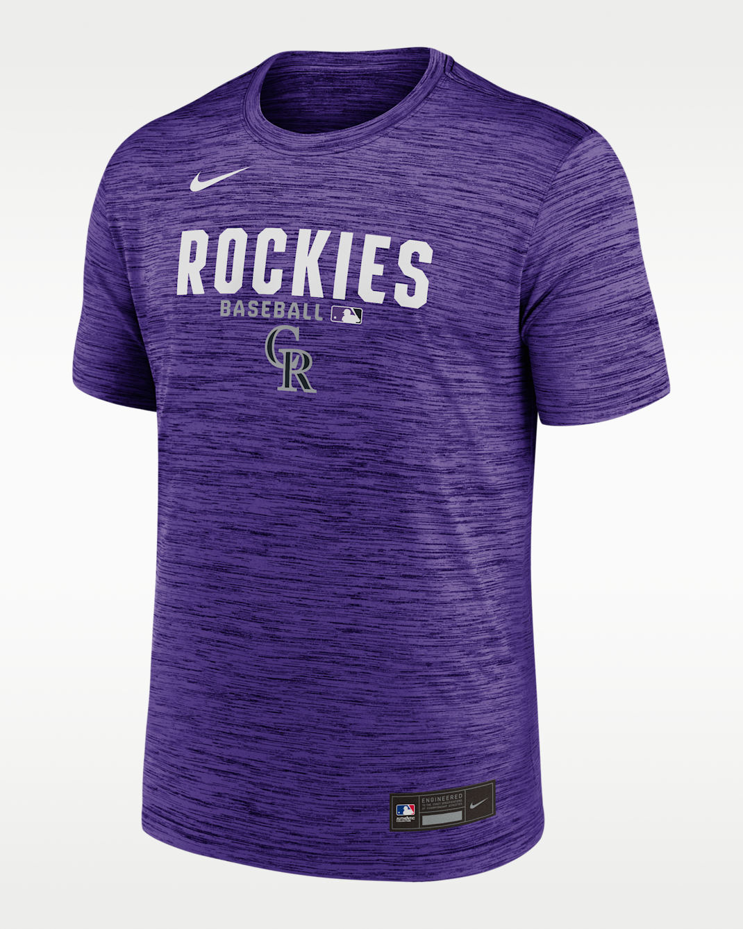 Playera Nike Dri-FIT de la MLB para hombre Colorado Rockies Authentic Collection - Morado