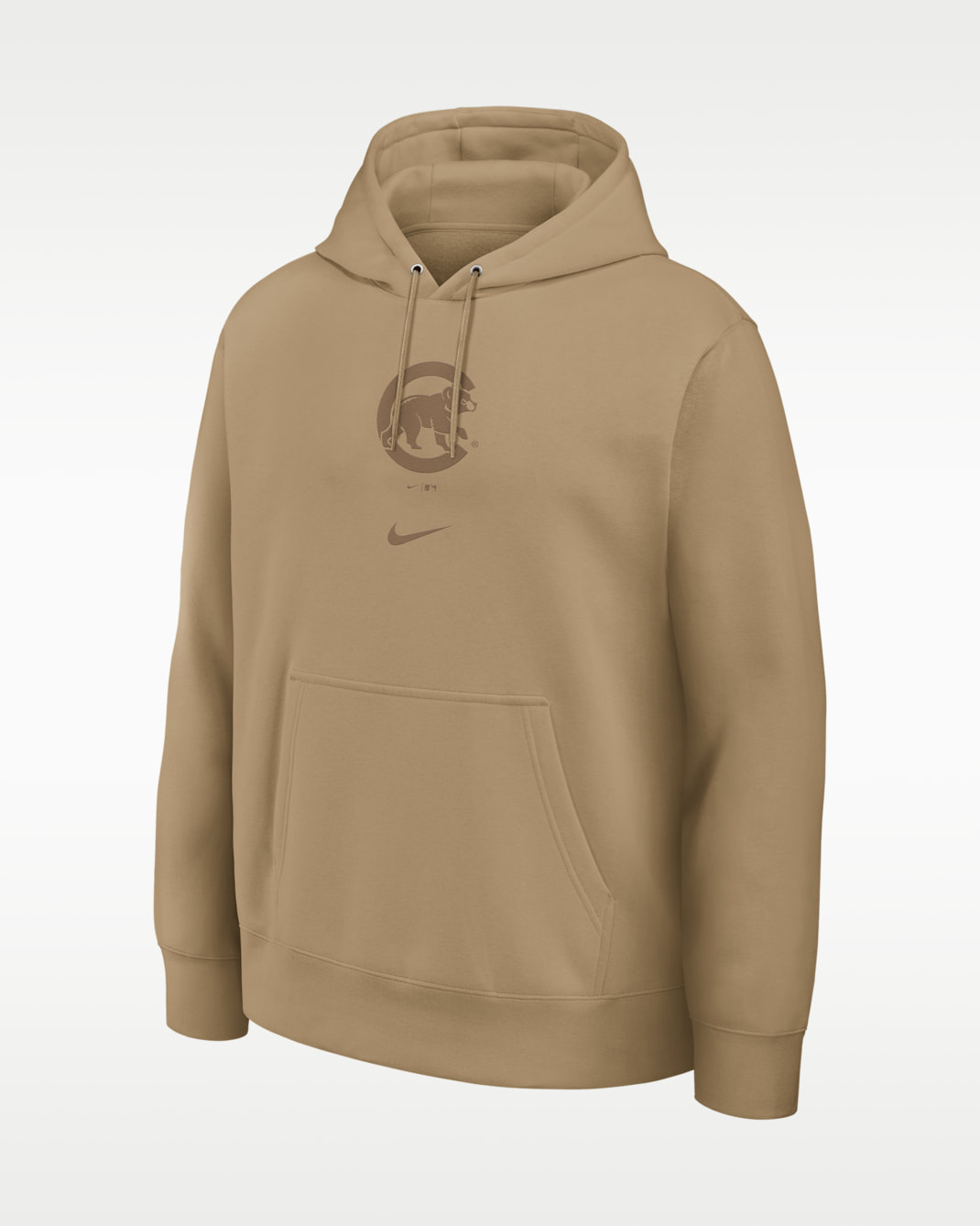 Chicago Cubs Washed Club Men's Nike MLB Pullover Hoodie - Tan/Beige
