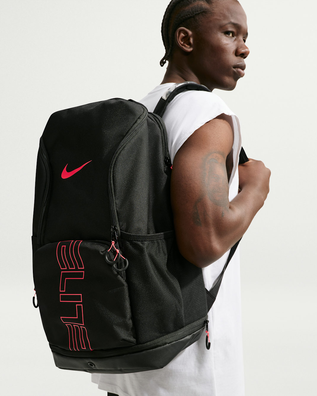 Nike Varsity Elite Backpack (32L) - Black/Black/Laser Crimson