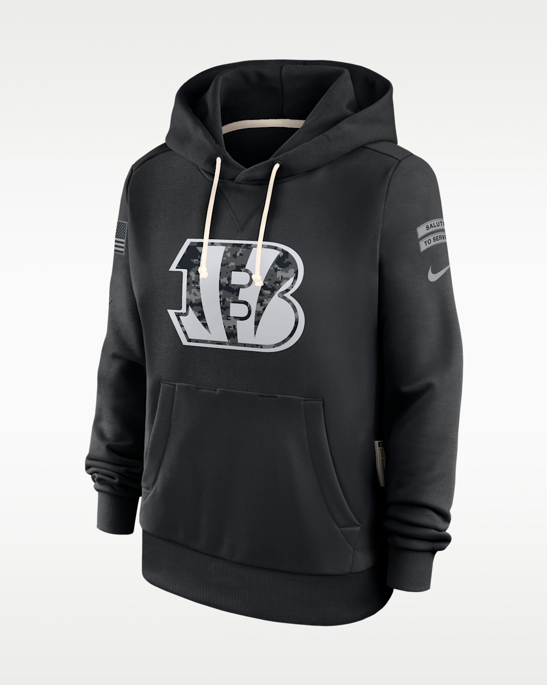 Cincinnati Bengals Salute to Service Sideline Women's Nike Dri-FIT NFL Pullover Hoodie - Black