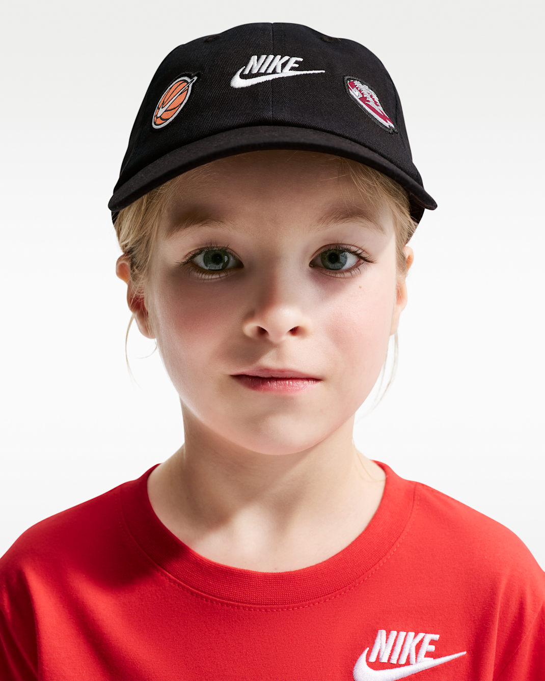 Nike Little Kids' Statement Patch Club Cap - Black/Multi-Color
