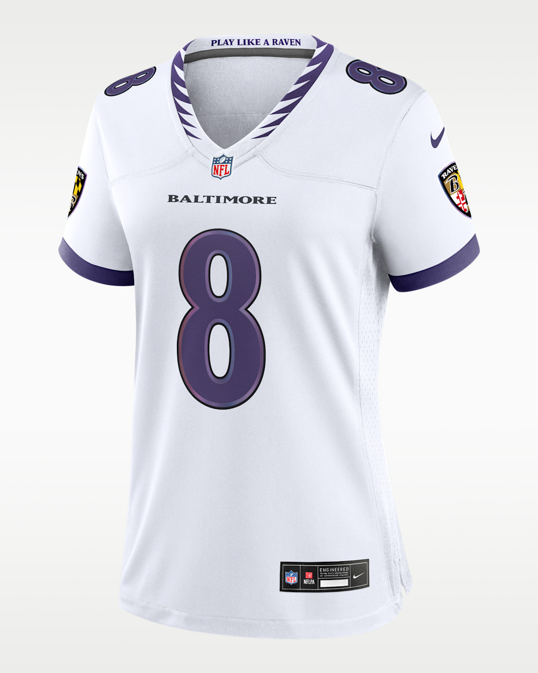 Lamar Jackson Baltimore Ravens Women's Nike NFL Game Jersey - White