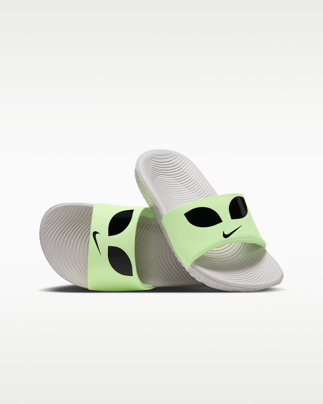 Nike Kawa SE Older Kids' Slides - Photon Dust/Barely Volt/Wolf Grey/Black