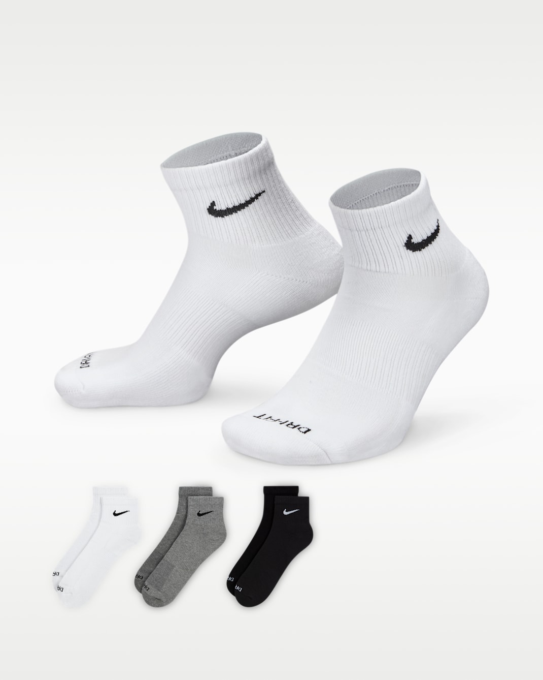 Nike Everyday Plus Cushioned Training Ankle Socks (3 Pairs) - Multi-Color
