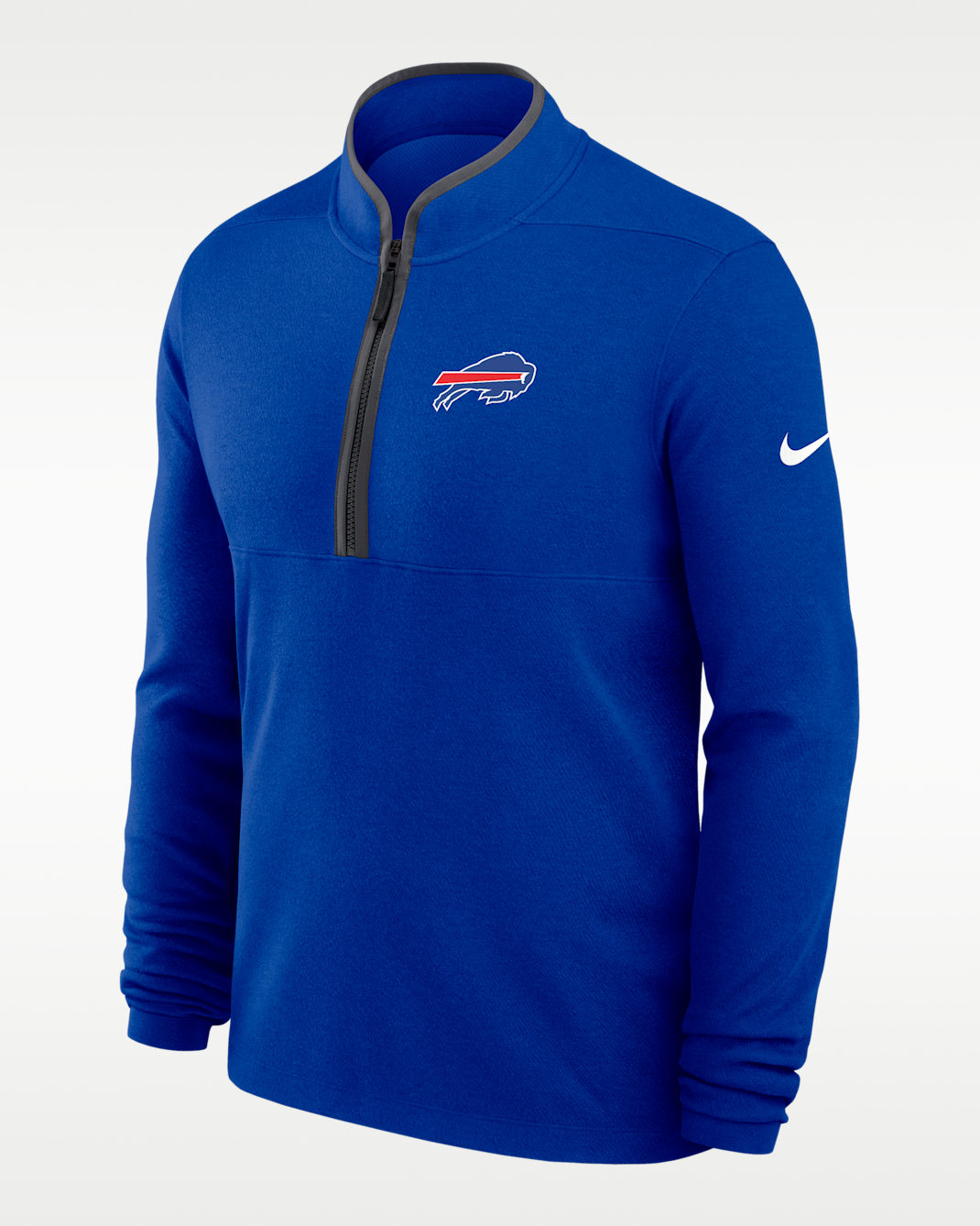 Buffalo Bills Logo Victory Men's Nike Dri-FIT NFL 1/2-Zip Long-Sleeve Top - Royal