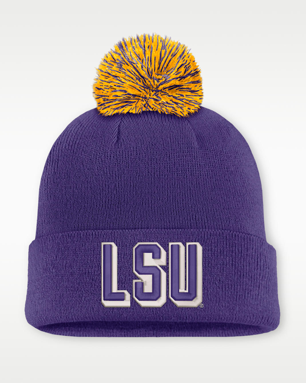 LSU Peak Men's Nike College Cuffed Beanie - Purple