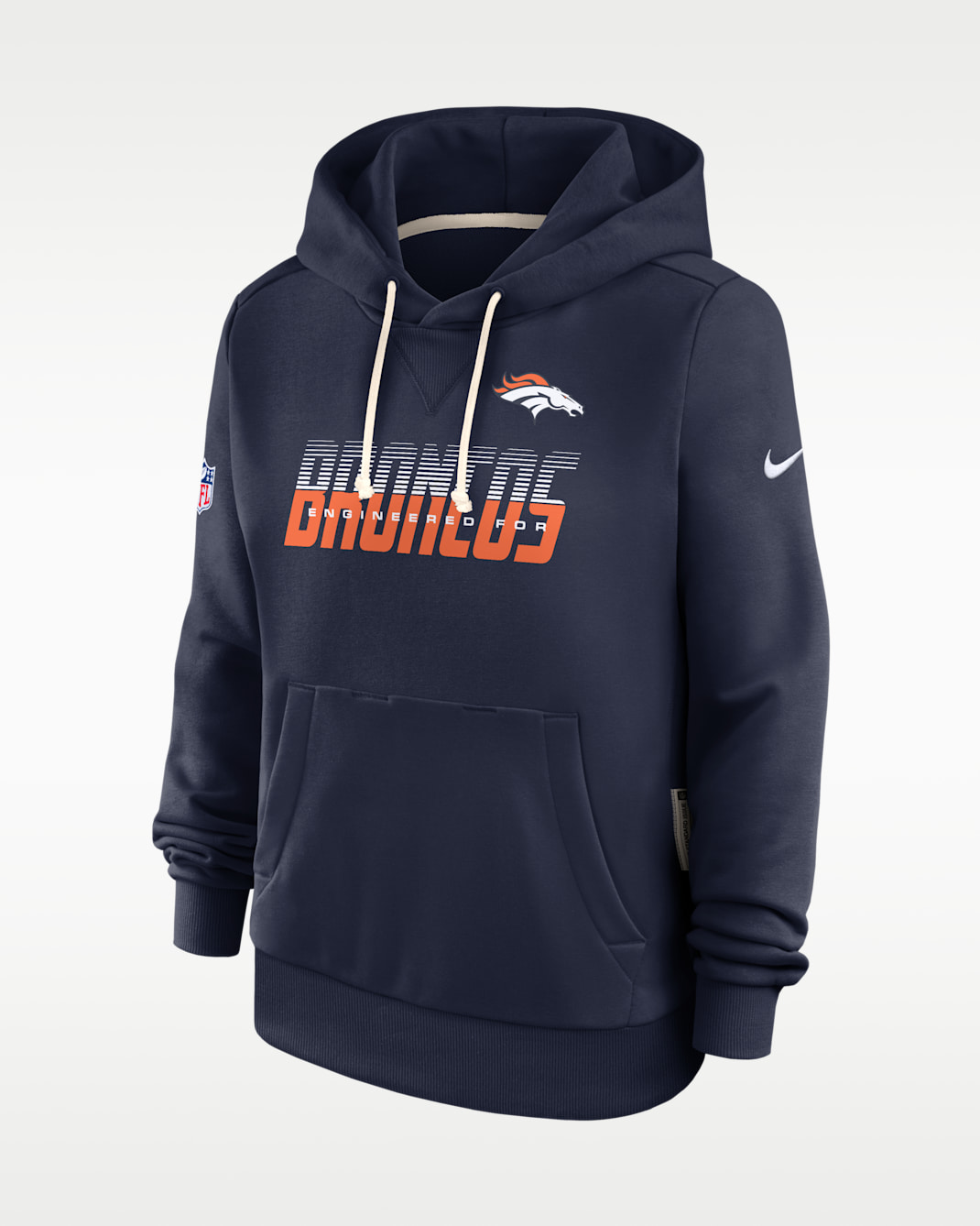Denver Broncos Sideline Standard Issue Women's Nike Dri-FIT NFL Pullover Hoodie - Navy