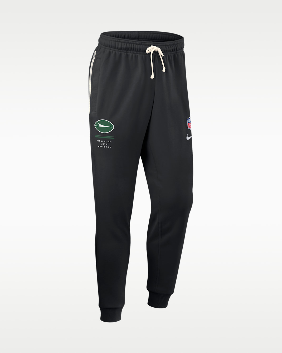 Pants Nike Dri-FIT de la NFL de pierna entallada para hombre New York Jets Sideline Standard Issue - Negro