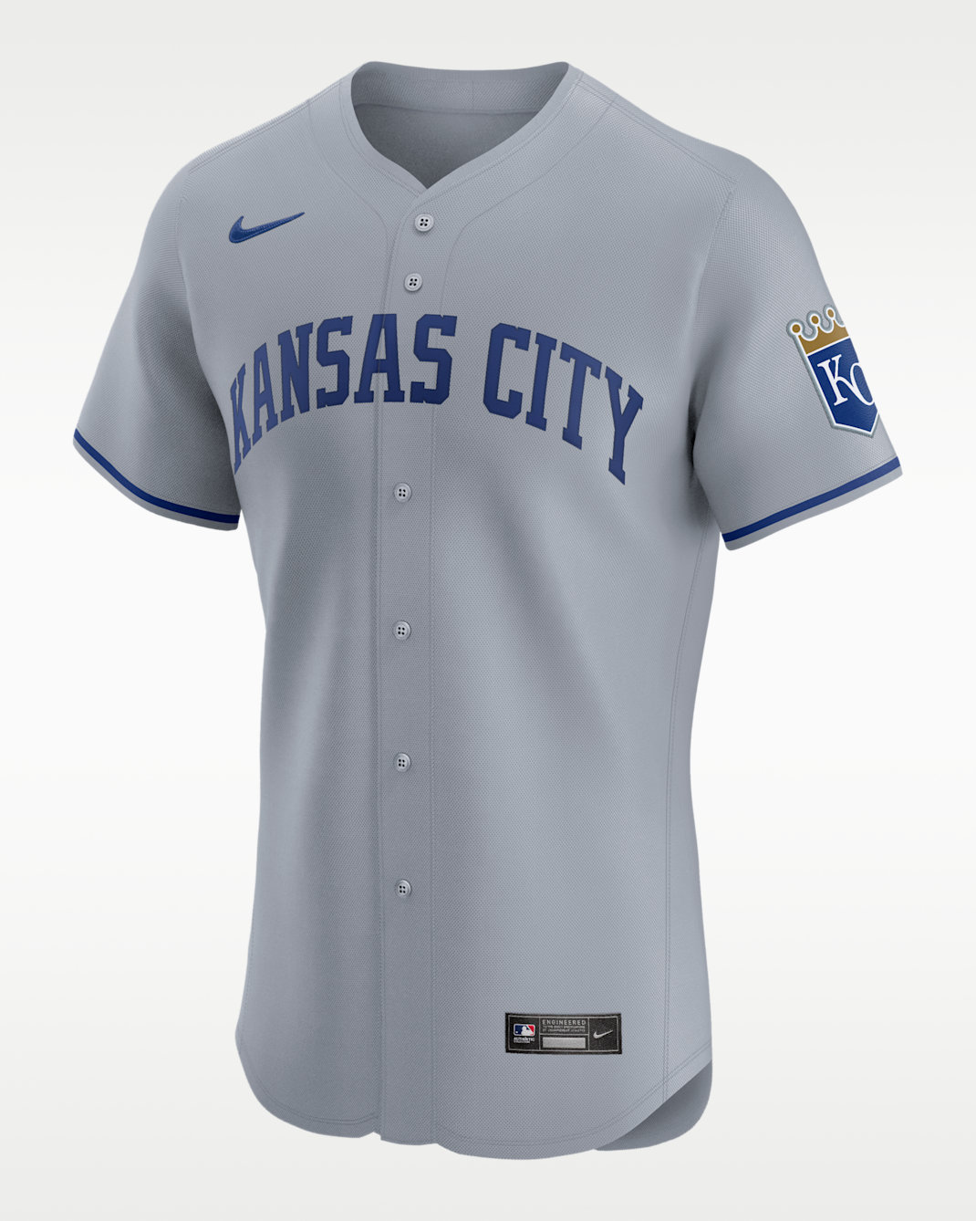 Kansas City Royals Men's Nike Dri-FIT ADV MLB Elite Jersey - Grey